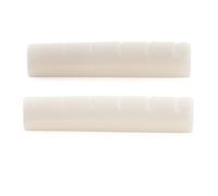 Musiclily Pro 43x5x9mm Capotasto in Osso Pre-scanalato Fondo Piatto per Chitarra Acustica 6 Corde YA Style A Series e FG Series, Bianco (Set di 2)