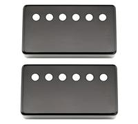 Musiclily Pro 49,2mm Lega Nickel Argento Cover Copri Pickup Humbucker per Chitarra Elettrica America, Nero(Set di 2)