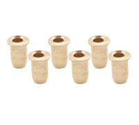 Musiclily Pro 4mm Montaggio Top Boccole Passacorde in Acciaio String Ferrules per Chitarra Elettrica, Dorato (Set di 6)