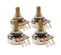 Musiclily Pro 4Pcs A250K Brass Inch Split Shaft Pots Audio Taper For USA Guitar