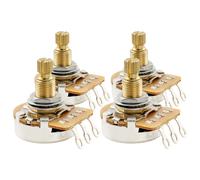 Musiclily Pro 4Pcs B250K Brass Metric Coarse Split Shaft Linear Taper Guitar Pot