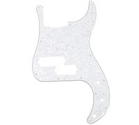 Musiclily Pro 5 Corde 13 Fori Contemporaneo Battipenna P Basso Pickguard per Fender Precision Bass American, 4 strati White Pearl