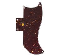 Musiclily Pro 5 Fori Battipenna Half Face per Chitarra Elettrica EPI China Made SG Standard 61, 4 strati Tortoise Shell