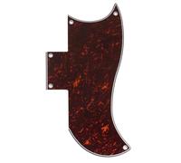 Musiclily Pro 5 Fori Battipenna Half Face per Chitarra Elettrica EPI China Made SG Standard 61, 4 strati Red Tortoise