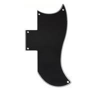 Musiclily Pro 5 Fori Battipenna Half Face Pickguard 3 strati Nero