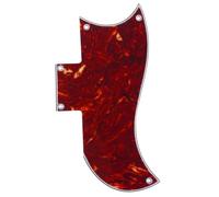 Musiclily Pro 5 Fori Small Half Face Battipenna Pickguard per Chitarra USA Les Paul SG, 4 strati Vintage Tortoise