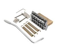 Musiclily Pro 52,5mm Vintage Ponte Tremolo 6 Viti 40mm Blocco Solide in Ottone per Chitarra Elettrica tipo Squier Strat, Cromato