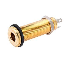 Musiclily Pro 6,35mm Presa Jack Cilindro Mono Barrel con 3 Pins per Chitarra Elettrica e Basso,Dorato