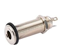 Musiclily Pro 6,35mm Presa Jack Cilindro Mono Barrel con 3 Pins per Chitarra Elettrica e Basso, Nickel