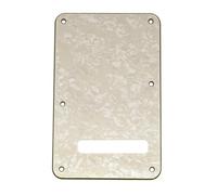 Musiclily Pro 6 Fori ST Cover Cavità Tremolo 4 strati Aged White Pearl | per Chitarra Elettrica Squier Sonic Strat HSS