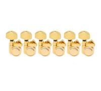 Musiclily Pro 6 in Linea 2-Pin Set Meccaniche Autobloccanti 18:1 Ratio Locking Tuners con Paletta Esagonale per Chitarra Elettrica Fender Strat Tele, Dorato