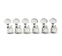 Musiclily Pro 6 in Linea Set Meccaniche 1 Pin per Chitarra Elettrica tipo SQ Strat Tele, Cromato