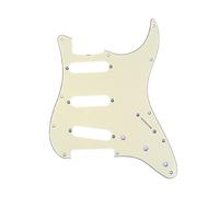 Musiclily Pro 11 Fori 60s 64 Vintage SSS Chitarra Battipenna Strat Pickguard per Chitarra Elettrica American Stratocaster,3 strati Crema