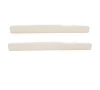 Musiclily Pro 75x3x10mm Selletta in Osso Compensata per Chitarra Acustica 6 Corde YA Style FG Series, Bianco (Set di 2)