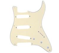 Musiclily Pro 8 Fori 50s 57 Stile Vintage SSS Chitarra Battipenna Strat Pickguard per American Stratocaster,3 strati Crema