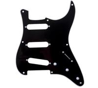 Musiclily Pro 8 Fori 50s 57 Stile Vintage SSS Chitarra Battipenna Strat Pickguard per American Stratocaster,3 strati Nero