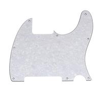 Musiclily Pro 8 Fori Battipenna per Chitarra Elettrica Squier Sonic Esquire H, 4 strati White Pearl