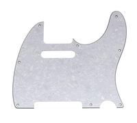 Musiclily Pro 8 Fori Battipenna per Chitarra Elettrica Squier Sonic Tele SS, 4 strati White Pearl