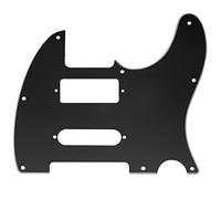 Musiclily Pro 8 Fori Battipenna per chitarra elettrica tipo Tele Brent Mason, Nero 3 strati