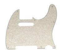 Musiclily Pro 8 Fori Battipenna SS Pickguard 4 strati Aged White Pearl | per Chitarra Elettrica Squier Sonic Tele