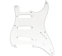 Musiclily Pro 8 Fori Battipenna ST SSS Pickguard 3 strati Bianco | per Chitarra Elettrica 2008-2019 China Squier Classic Vibe SQ CV 50s Reissue Vintage Strat Style