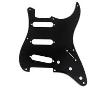 Musiclily Pro 8 Fori Battipenna ST SSS Pickguard 3 strati Nero | per Chitarra Elettrica 2008-2019 China Squier Classic Vibe SQ CV 50s Reissue Vintage Strat Style