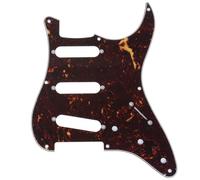 Musiclily Pro 8 Fori Strat Battipenna Pickguard per Chitarra JPN Fender Japan 57 Stile Vintage Stratocaster, 4 strati Tartarugato