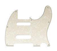 Musiclily Pro 8 Fori SS Tele Battipenna per Chitarra Elettrica USA/Mexico Fender Deluxe Nashville Telecaster, 4 Strati Aged White Pearl