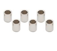 Musiclily Pro 8mm Montaggio Filo Boccole Passacorde in Acciaio String Ferrules per Chitarra Elettrica tipo Tele, Nickel (Set di 6)