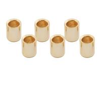 Musiclily Pro 8mm Montaggio Filo Boccole Passacorde in Acciaio String Ferrules per Chitarra Elettrica tipo Tele, Dorato (Set di 6)