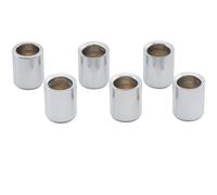 Musiclily Pro 8mm Montaggio Filo Boccole Passacorde in Acciaio String Ferrules per Chitarra Elettrica tipo Tele, Cromato (Set di 6)