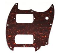 Musiclily Pro 9 Fori Battipenna per Chitarra Elettrica Squier Sonic Mustang HH, 4 strati Red Tortoise
