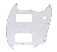 Musiclily Pro 9 Fori Battipenna per Chitarra Elettrica Squier Sonic Mustang HH, 4 strati White Pearl