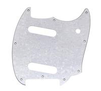 Musiclily Pro 9 Fori Battipenna per Chitarra Elettrica Squier Sonic Mustang SS, 4 strati White Pearl