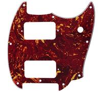 Musiclily Pro 9 Fori Round Corner HH Battipenna 2 Pick up Humbucker Pickguard per Chitarra Elettrica Squier Bullet Series Mustang, 4 Strati Vintage Tortoise