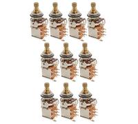 Musiclily Pro A250K Potenziometro Push-Push Ottone Split Standard Shaft 3/8“ Audio Taper Pots per Chitarra Elettrica Basso (Set di 10)