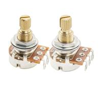 Musiclily Pro A25K+B25K Mini Potenziometro Ottone Metrico Split Standard Shaft 9,5mm Audio Lineare Taper Pots per Pickup Attivi Chitarra Elettrica Basso(Set di 1A1B)