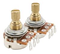 Musiclily Pro A500K+B500K Mini Potenziometro Ottone Metrico Split Short Shaft 6,5mm Audio Lineare Taper Pots per Chitarra Elettrica ST Tele PB JB Basso(Set di 1A1B)