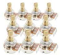 Musiclily Pro B25K Mini Potenziometro Ottone Metrico Split Standard Shaft 9,5mm Lineare Taper Pots per Pickup Attivi Chitarra Elettrica Basso (Set di 10)