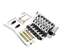 Musiclily Pro BL002 54mm Ponte Tremolo Double Locking con Blocco Ottone Solido 34mm per Chitarra Elettrica tipo FR, Cromato