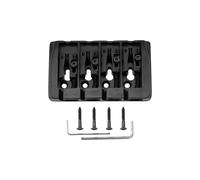 Musiclily Pro Black 19mm Locking Saddles Hard Zinc 4 String Electric Bass Bridge