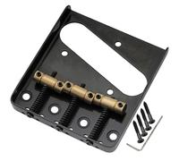 Musiclily Pro Black 54mm Vintage Bridge Brass 3 Saddles For Import Tele Guitar