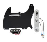 Musiclily Pro Chitarra Battipenna Precablato Tele Pre-Wired Pickguard con Loaded Piastra Controlli Artec Alnico 5 Pickups per Chitarra Elettrica tipo Tele, 3 strati Nero