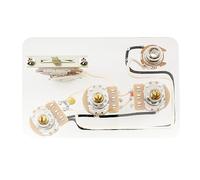 Musiclily Pro Chitarra Precablato Kit Cablaggio Completo per Chitarra Elettrica tipo American Strat SSS con Selettore 5 Posizioni e 3A Potenziometri, Presa Jack Nickel