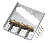Musiclily Pro Chrome 54mm Vintage Bridge Brass 3 Saddles For Import Tele Guitar