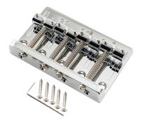 Musiclily Pro Chrome 57mm 2-1/4" Heavy Base Steel Saddle 4 String Bass Bridge