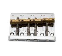 Musiclily Pro Chrome 57mm 2-1/4 inch Hardtail Brass Saddle 4 String Bass Bridge