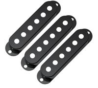 Musiclily Pro Copri Pick Up Covers Single Coil in Plastica Copertura Pickup per Chitarra Elettrica USA/Mexico Strat, Nero (Set di 3)