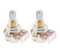 Musiclily Pro Filettatura Ottone Mini Metrica A25K Split Shaft Potenziometro Audio Taper Pots per Chitarra Elettrica Basso(Set di 2)