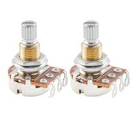 Musiclily Pro Filettatura Ottone Mini Metrica B25K Split Shaft Potenziometro Linear Taper Pots per Chitarra Elettrica Basso(Set di 2)